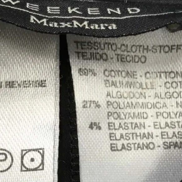 MAX MARA WEEKEND Black Cotton Lycra Button High Collar Office Long Sleeve Shirt - Picture 6 of 9